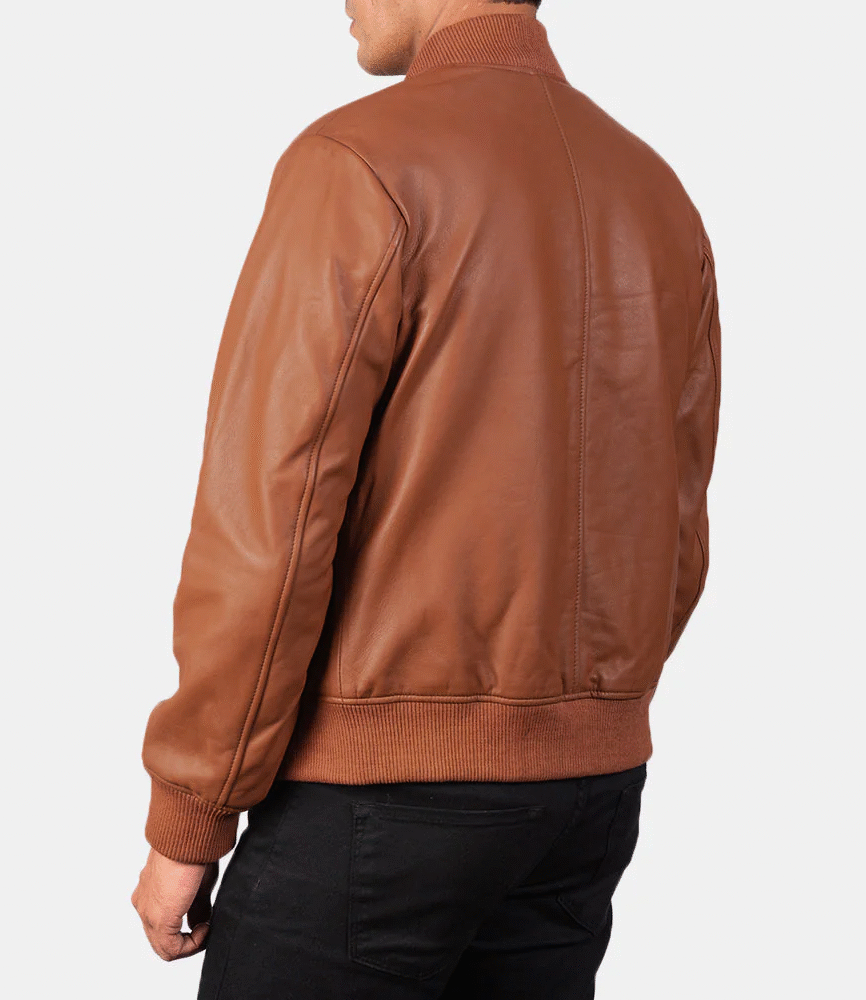 Shane Brown Leather Bomber Jacket