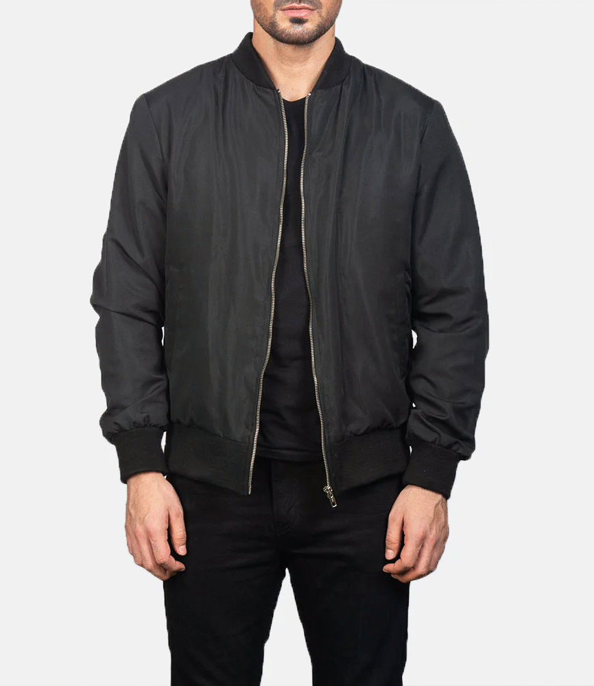Zack Black Bomber Jacket