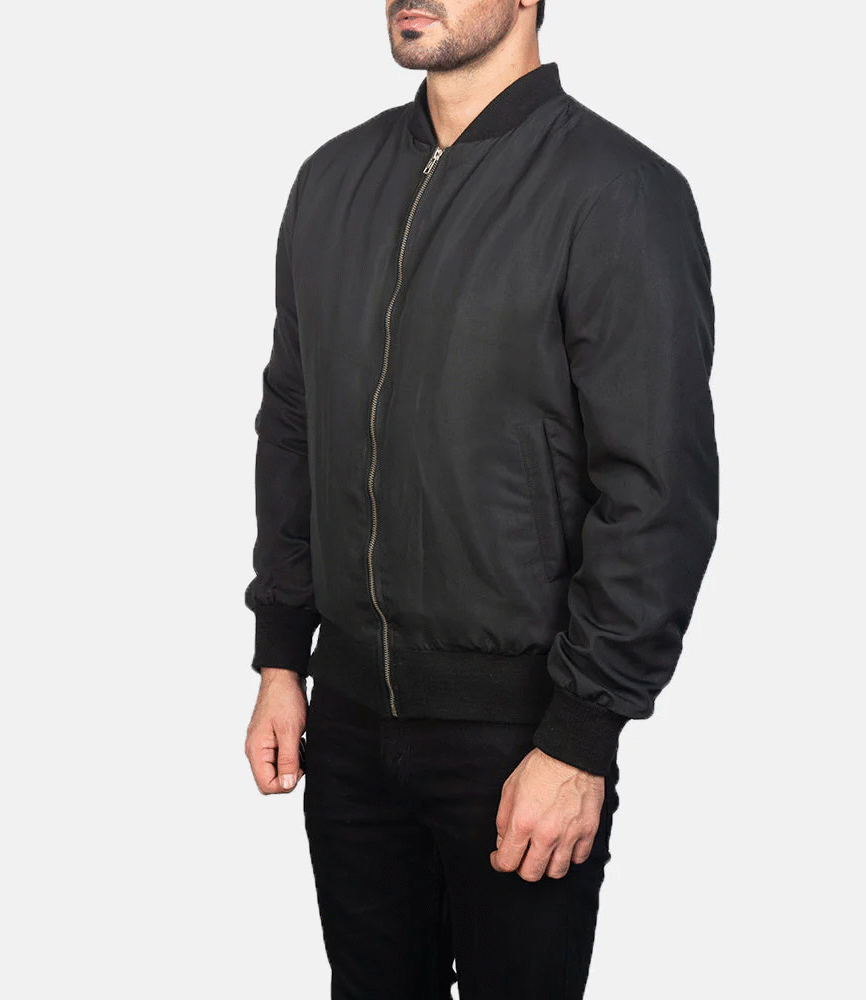 Zack Black Bomber Jacket